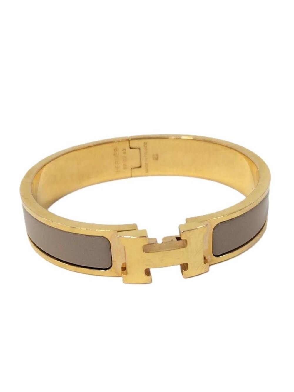 Hermes Clic Clac Bracelet Plated Gold